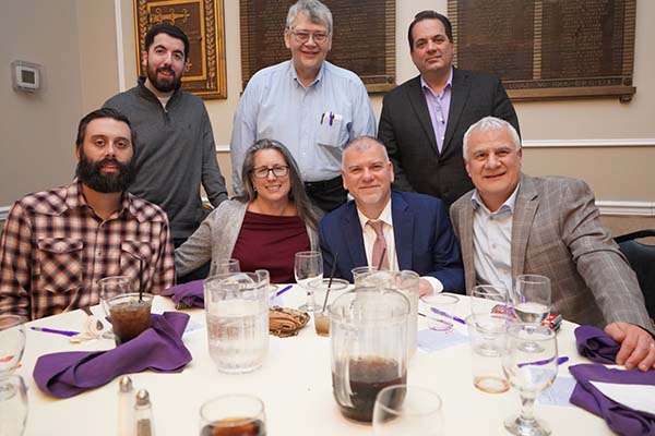 group of frfcu employees at a team dinner